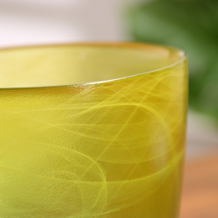 Горшок цветочный с поддоном №3  Горшок цветочный с поддоном №3 "Алеб" желто-зеленый, 1 л