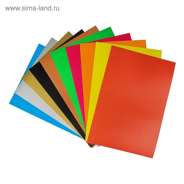 Набор для детского творчества А4, 10 листов картон цветной мелованный, 240 г/м² + 16 листов бумага цветная двусторонняя,  Набор для детского творчества А4, 10 листов картон цветной мелованный, 240 г/м² + 16 листов бумага цветная двусторонняя, "Лиса"