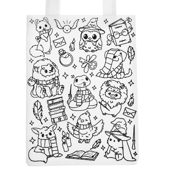 Сумка-шопер раскраска «Стикеры волшебники» Сумка-шопер раскраска «Стикеры волшебники»