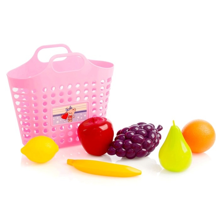 Игровой набор «Фруктовая корзинка» 7 предметов, цвета МИКС Игровой набор «Фруктовая корзинка» 7 предметов, цвета МИКС