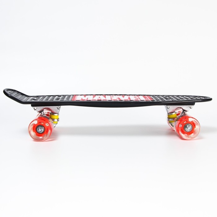 Пенниборд Marvel 56 х 16 см, колёса световые PU 60х45 мм, ABEC 7, цвет красный Пенниборд Marvel 56 х 16 см, колёса световые PU 60х45 мм, ABEC 7, цвет красный