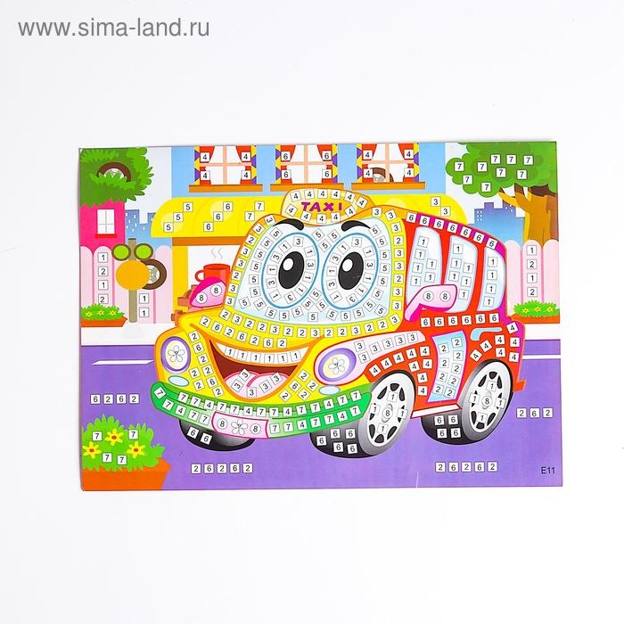 Мозаика стикерная «Такси» блестки, стразы Мозаика стикерная «Такси» блестки, стразы
