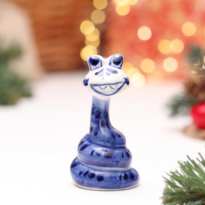 Сувенир Сувенир "Змея Черри", гжель, 8 см