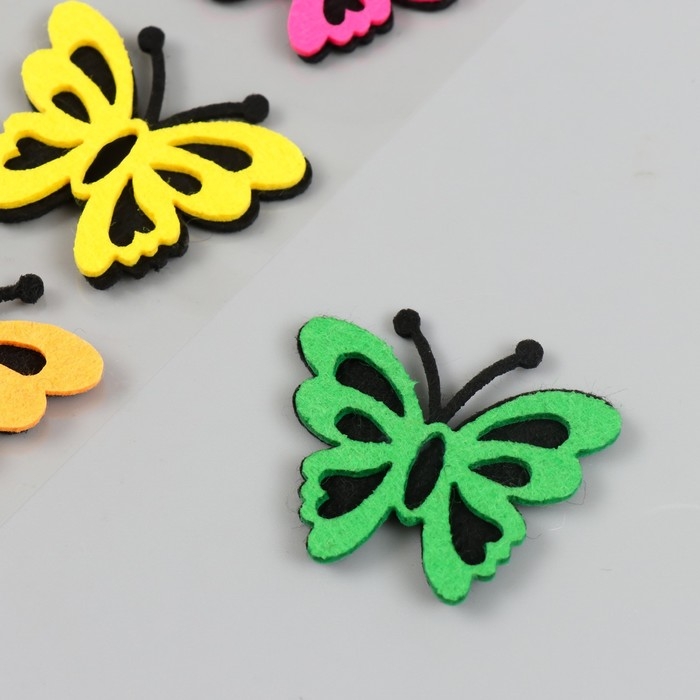 Наклейка фетр Наклейка фетр "Бабочки" 21х12,3 см