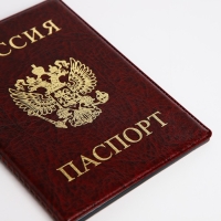 Обложка для паспорта, цвет бордовый