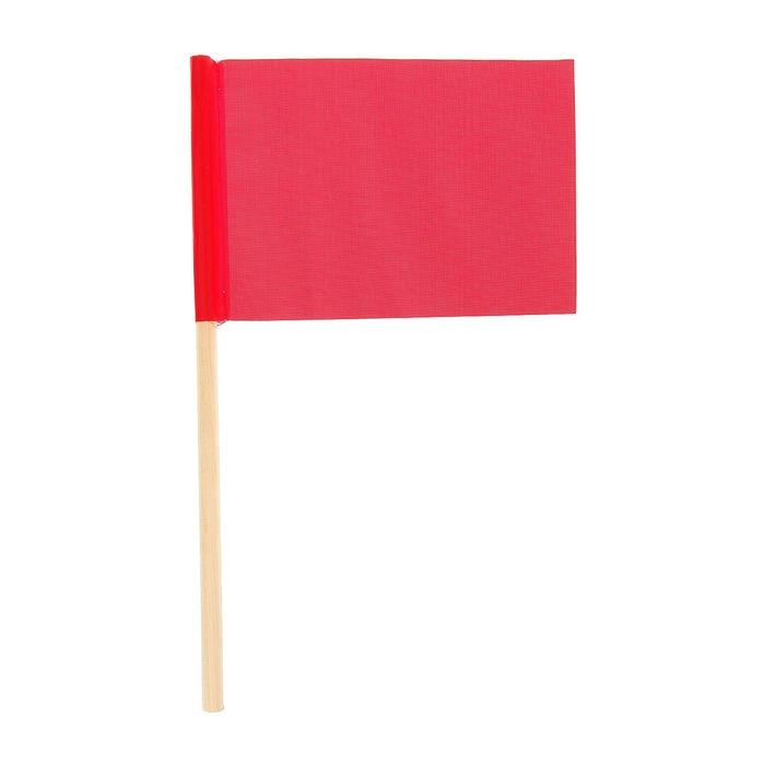 Флажок, длина 25 см, 10x15 см, цвет красный Флажок, длина 25 см, 10x15 см, цвет красный