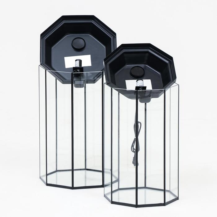 Комплект аквариумов Комплект аквариумов "Матрёшка" с крышками, восьмигранные, 24 литра, 32 литра