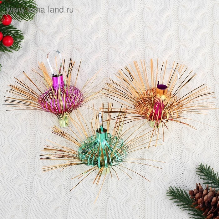 Украшение новогоднее фольга  Украшение новогоднее фольга "Светильник" микс