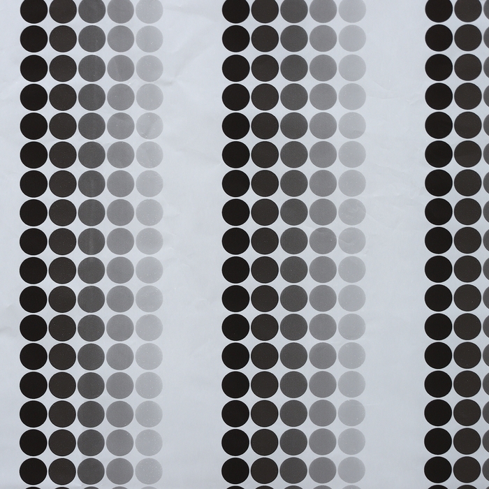 Штора для ванной комнаты «Ритм», 180×180 см, цвет белый-черный