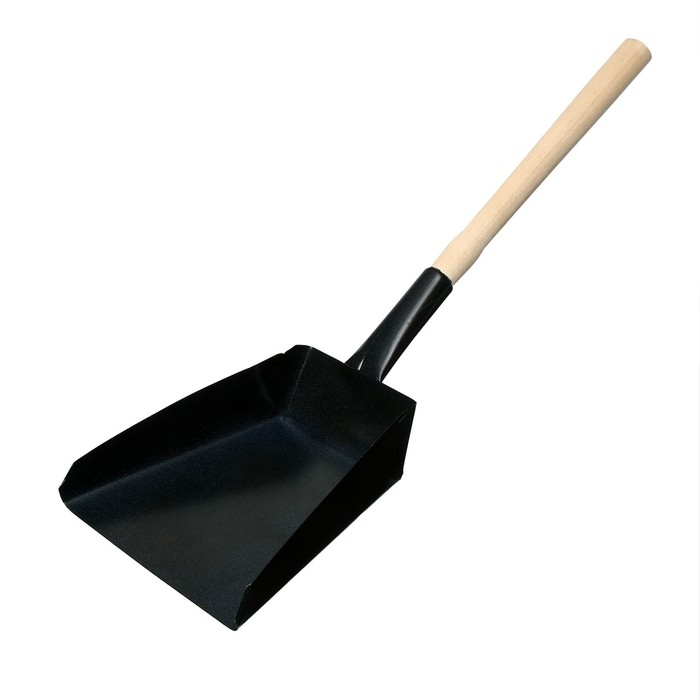 Совок хозяйственный, 17 × 17 × 6 см, металл, деревянный черенок 35 см, МИКС Совок хозяйственный, 17 × 17 × 6 см, металл, деревянный черенок 35 см, МИКС