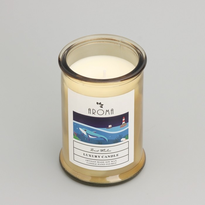 Свеча ароматическая в банке   Свеча ароматическая в банке  "Эвкалипт", 40ч, 95 гр, в коробке