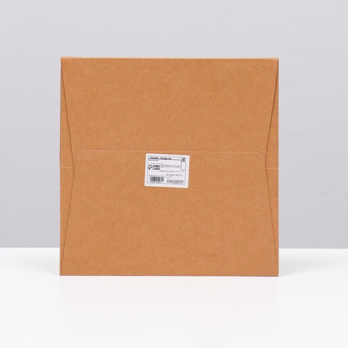 Пакет под торт 20х20х20cm Крафт, 1шт Пакет под торт 20х20х20cm Крафт, 1шт