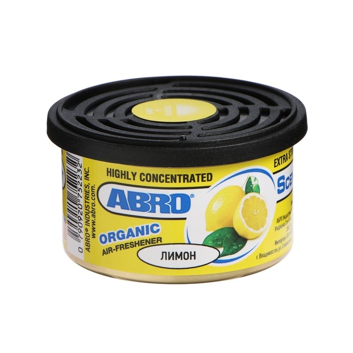 Освежитель воздуха ABRO Органик, 42 г, Лимон AS-560-LE Освежитель воздуха ABRO Органик, 42 г, Лимон AS-560-LE