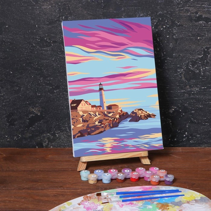 Картина по номерам на холсте с подрамником «Маяк» 20х30 см Картина по номерам на холсте с подрамником «Маяк» 20х30 см