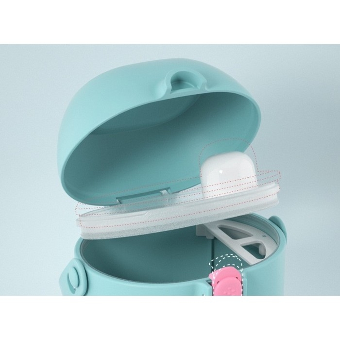 Контейнер для хранения детского питания 450 мл., с ложкой, цвет голубой Контейнер для хранения детского питания 450 мл., с ложкой, цвет голубой