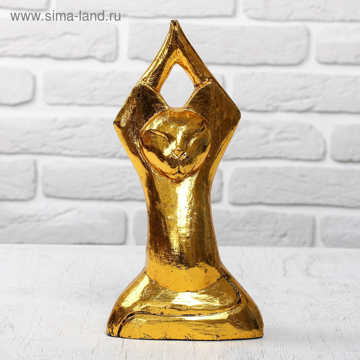 Сувенир дерево Сувенир дерево "Кот йог" 14х6,5х25 см