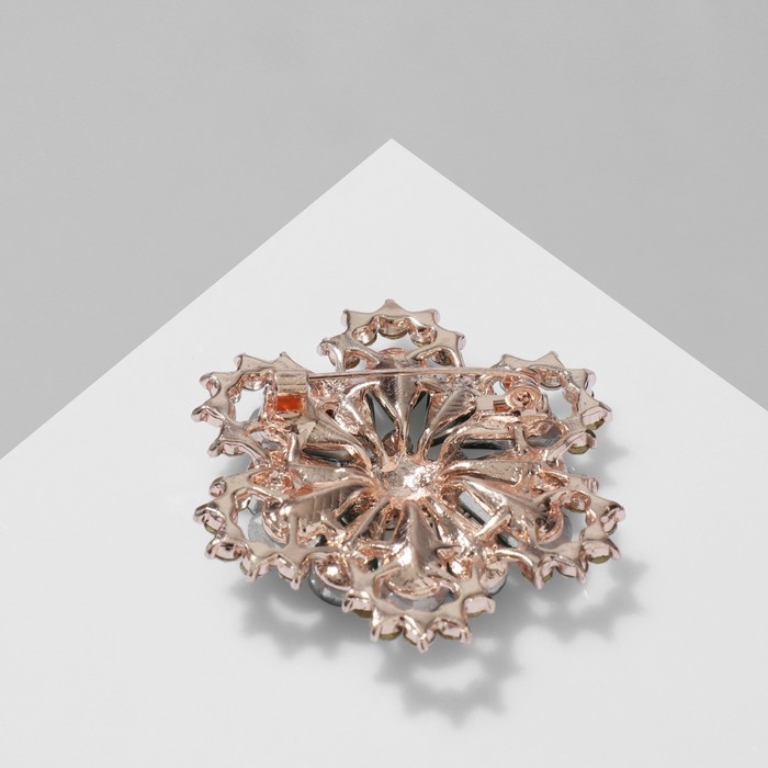 Брошь «Цветок», цветная в розовом золоте Брошь «Цветок», цветная в розовом золоте