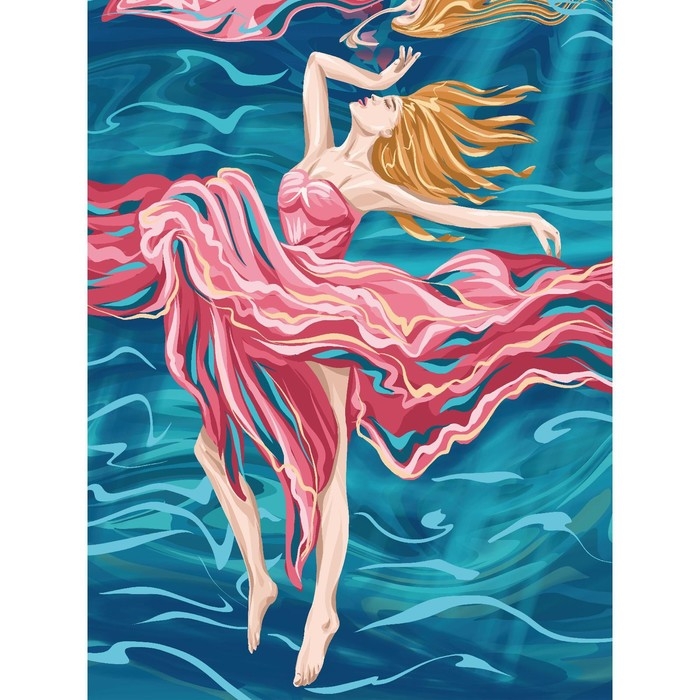 Алмазная мозаика с полным заполнением на подрамнике «Жемчужина моря», 30 × 40 см Алмазная мозаика с полным заполнением на подрамнике «Жемчужина моря», 30 × 40 см