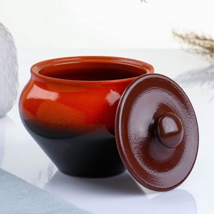 Горшок для жаркого  Горшок для жаркого "Классика" с темной крышкой, 0,9л