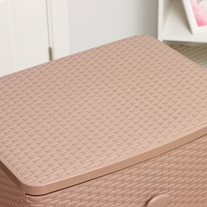 Комод 4-х секционный «Плетёнка», цвет какао Комод 4-х секционный «Плетёнка», цвет какао