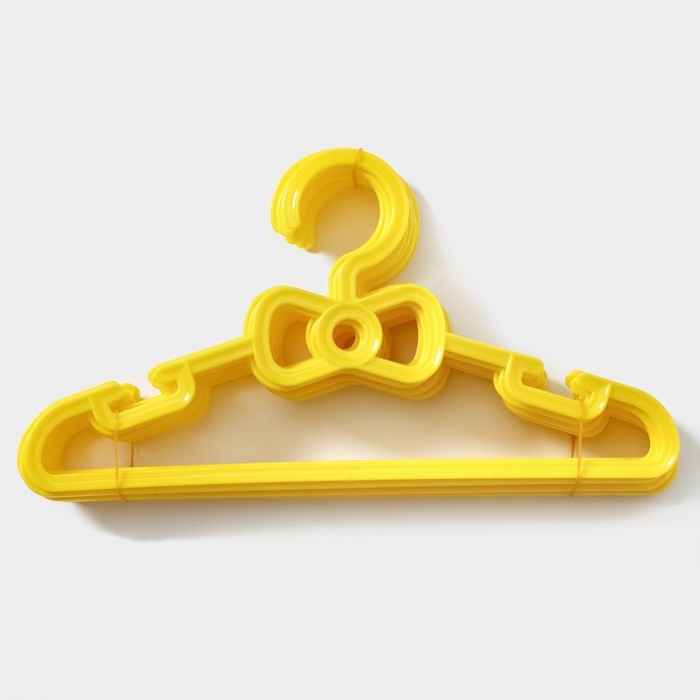 Плечики - вешалки для одежды Доляна, 28,5×0,4×14,5 см, 10 шт, детские, цвет жёлтый Плечики - вешалки для одежды Доляна, 28,5×0,4×14,5 см, 10 шт, детские, цвет жёлтый