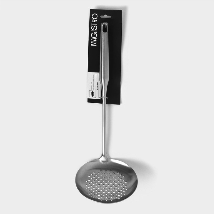 Шумовка из нержавеющей стали Magistro, 37×12,5 см, Luxe, цвет серебряный Шумовка из нержавеющей стали Magistro, 37×12,5 см, Luxe, цвет серебряный