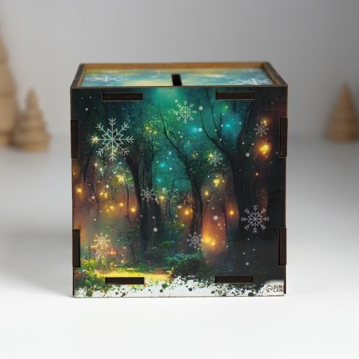 Копилка куб  Копилка куб "Загадывай, всё сбудется" 10х10х10 см