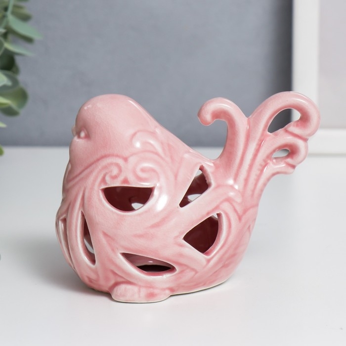 Сувенир керамика Сувенир керамика "Воробушек с узорами на крыльях и хвосте" МИКС 8,2х7,8х12 см