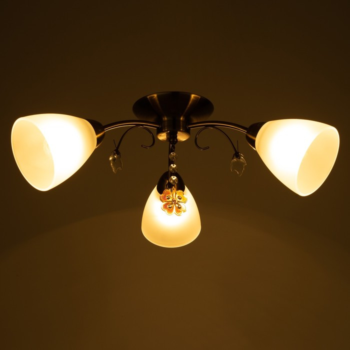 Люстра Люстра "Оливия" 3x40Вт E27 бронза 45х43х20 см