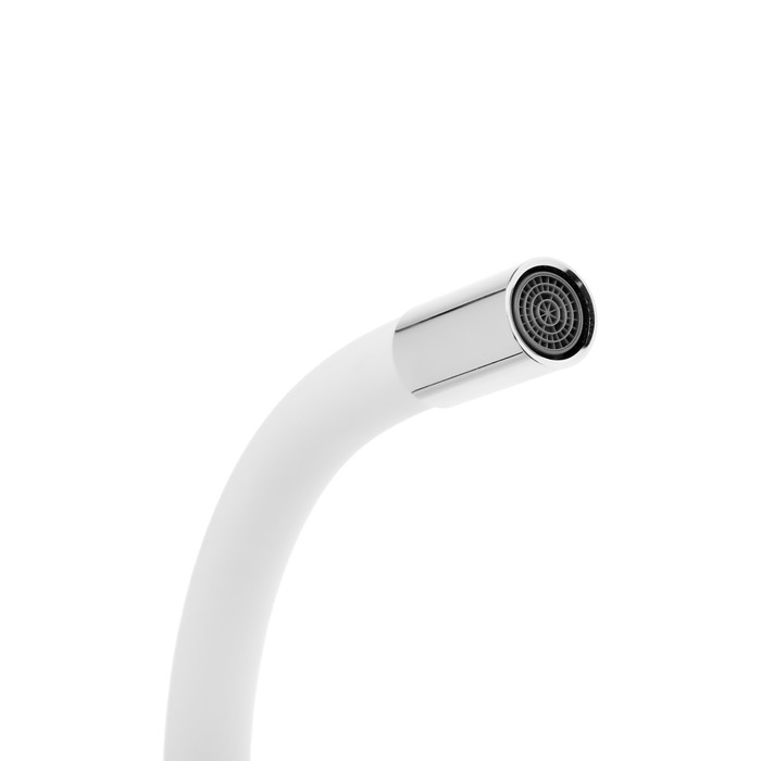 Смеситель для кухни  Смеситель для кухни "ЦС-СМ СМ511711", двухвентильный, гибкий излив, латунь, серый