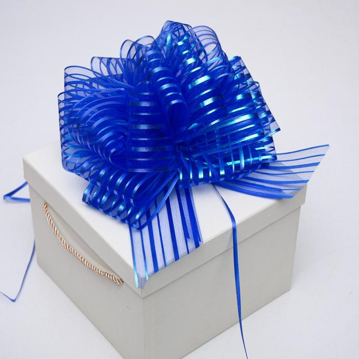 Бант-шар №10  Бант-шар №10 "Полоски", цвет синий