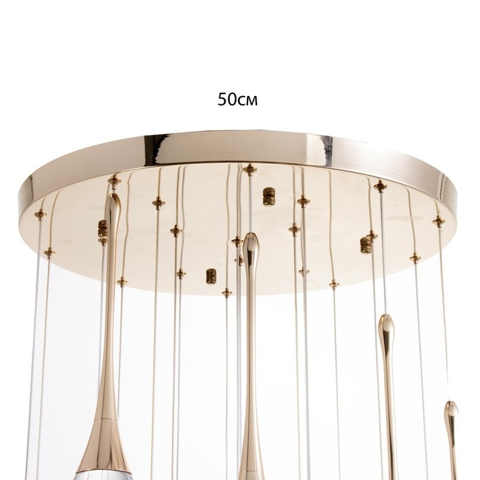 Светильник-каскад Светильник-каскад "Беллис" 20хLED 60Вт 3000K золото 50х50х250см BayerLux