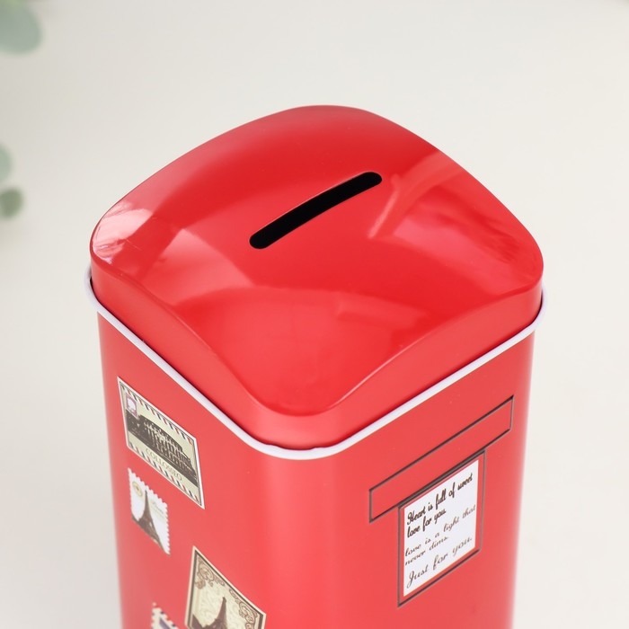 Копилка металл Копилка металл "Почтовые марки" МИКС 16х7х7 см