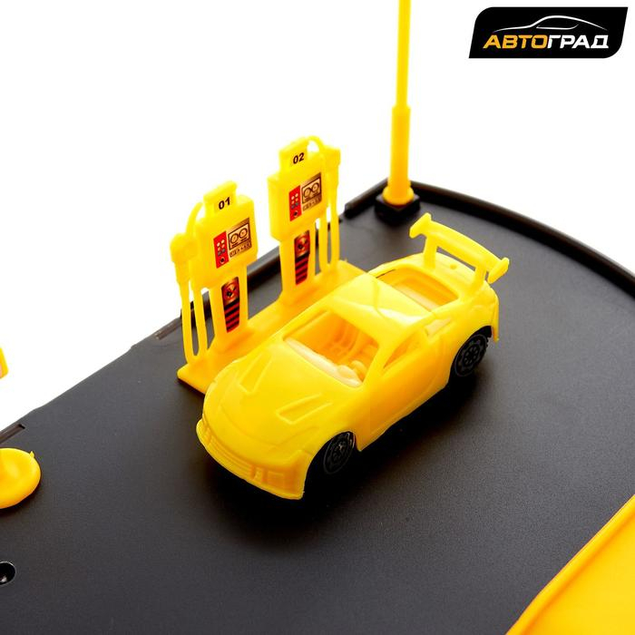 Парковка детская «Гараж», в наборе 1 машинка, наклейки, дорожные знаки Парковка детская «Гараж», в наборе 1 машинка, наклейки, дорожные знаки