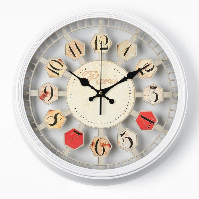 Часы настенные, серия: Интерьер, дискретный ход, d-37 см, АА Часы настенные, серия: Интерьер, дискретный ход, d-37 см, АА