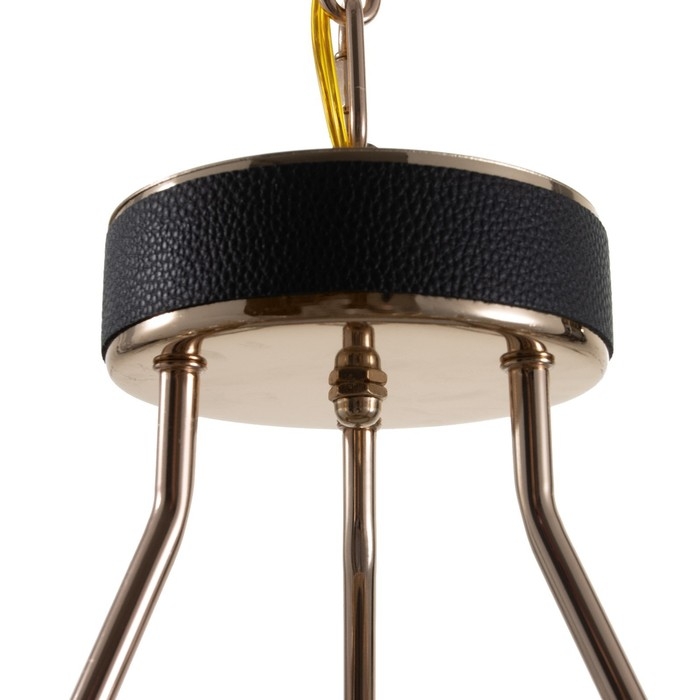 Люстра "Кристалл" LED 50Вт 3000К черно-золотой 50х50х35-155 см BayerLux