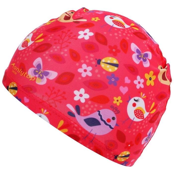 Шапочка для плавания детская ONLYTOP «Птички», тканевая, обхват 46-52 см Шапочка для плавания детская ONLYTOP «Птички», тканевая, обхват 46-52 см
