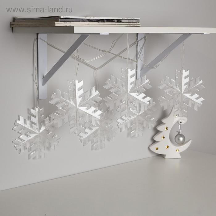 Гирлянда «Нить» 2 м с насадками «Снежинка матовая», IP20, прозрачная нить, 36 LED, свечение синее, 220 В Гирлянда «Нить» 2 м с насадками «Снежинка матовая», IP20, прозрачная нить, 36 LED, свечение синее, 220 В