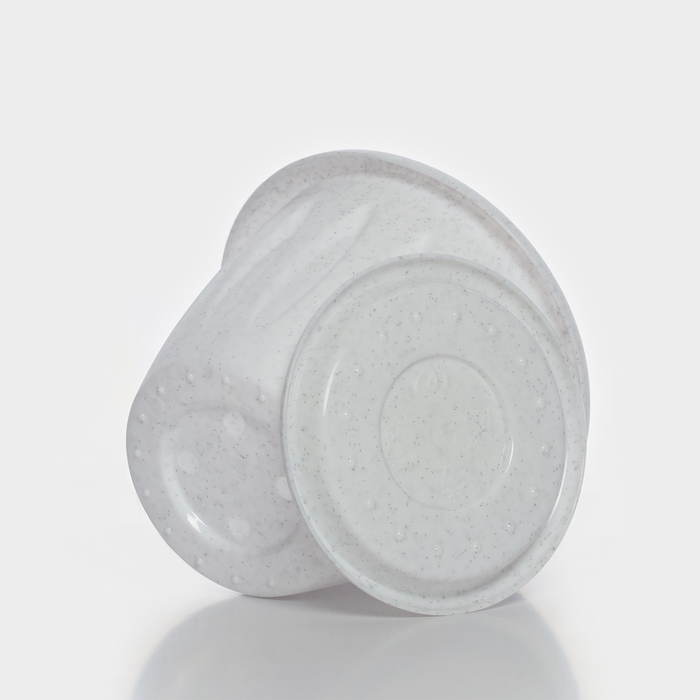 Горшок с поддоном «Фелиция», 400 мл, цвет мраморный Горшок с поддоном «Фелиция», 400 мл, цвет мраморный