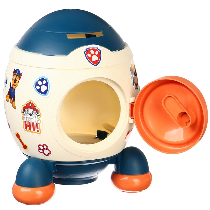 Копилка ракета с набором наклеек, 22,5 см х 18,5 см х 17,5 см Копилка ракета с набором наклеек, 22,5 см х 18,5 см х 17,5 см "Спасатели", Щенячий патруль