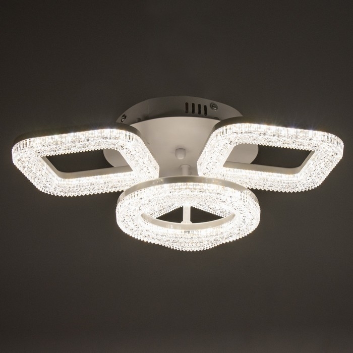 Люстра с ПДУ Люстра с ПДУ "Нонна" LED 68Вт 3000-6000Вт белый 39х39х12,5см BayerLux