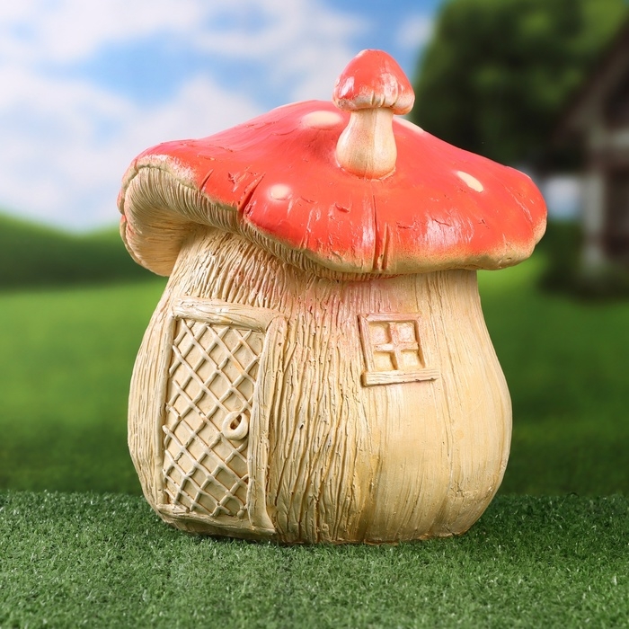 Садовая фигура  Садовая фигура "Домик мухомор" 21х21х25см