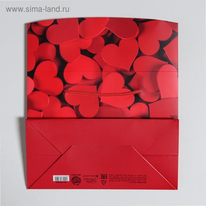 Пакет—коробка, подарочная упаковка, «Love», 23 х 18 х 11 см