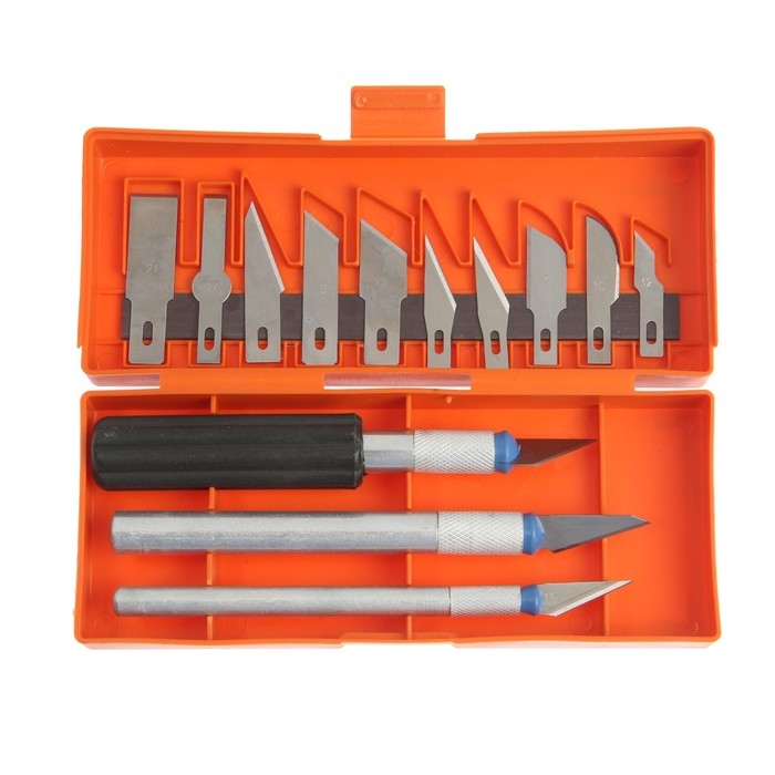 Набор ножей Hobbi, для резьбы по дереву, 13 лезвий Набор ножей Hobbi, для резьбы по дереву, 13 лезвий