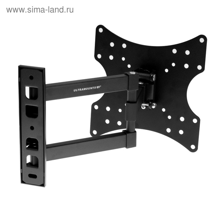 Кронштейн Ultramounts UM867, для ТВ, наклонно-поворотный, 17-43 Кронштейн Ultramounts UM867, для ТВ, наклонно-поворотный, 17-43", 44-320 мм от стены, черный
