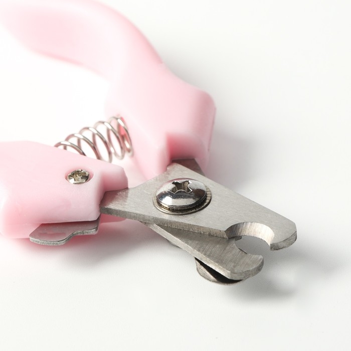 Когтерез боковой малый с фигурными ручками, отверстие 9 мм, розовый Когтерез боковой малый с фигурными ручками, отверстие 9 мм, розовый