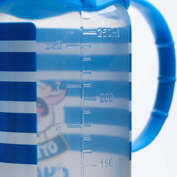 Бутылочка для кормления «Молочное счастье», классическое горло, 250 мл., от 0 мес., цилиндр, с ручками