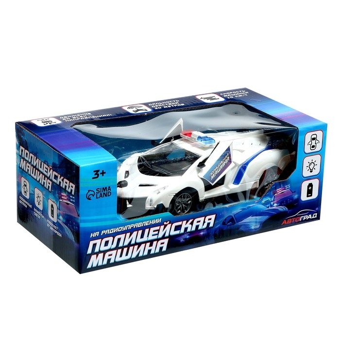 Машина радиоуправляемая «Полиция», световые эффекты, открываются двери, работает от батареек Машина радиоуправляемая «Полиция», световые эффекты, открываются двери, работает от батареек