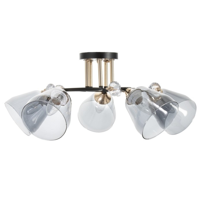 Люстра Люстра "Клео" 5хЕ27 40Вт черный 62х62х24см BayerLux