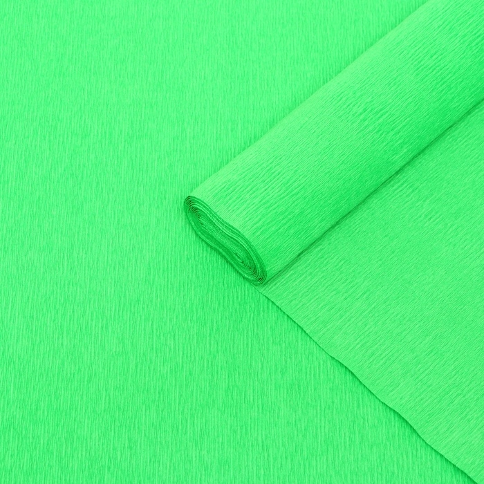 Бумага для упаковок и поделок, гофрированная, зеленая, однотонная, двусторонняя, рулон 1 шт., 0,5 х 2,5 м Бумага для упаковок и поделок, гофрированная, зеленая, однотонная, двусторонняя, рулон 1 шт., 0,5 х 2,5 м